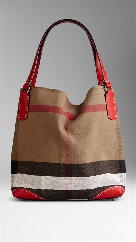 burberry banner bag logo|Burberry medium canvas check tote.